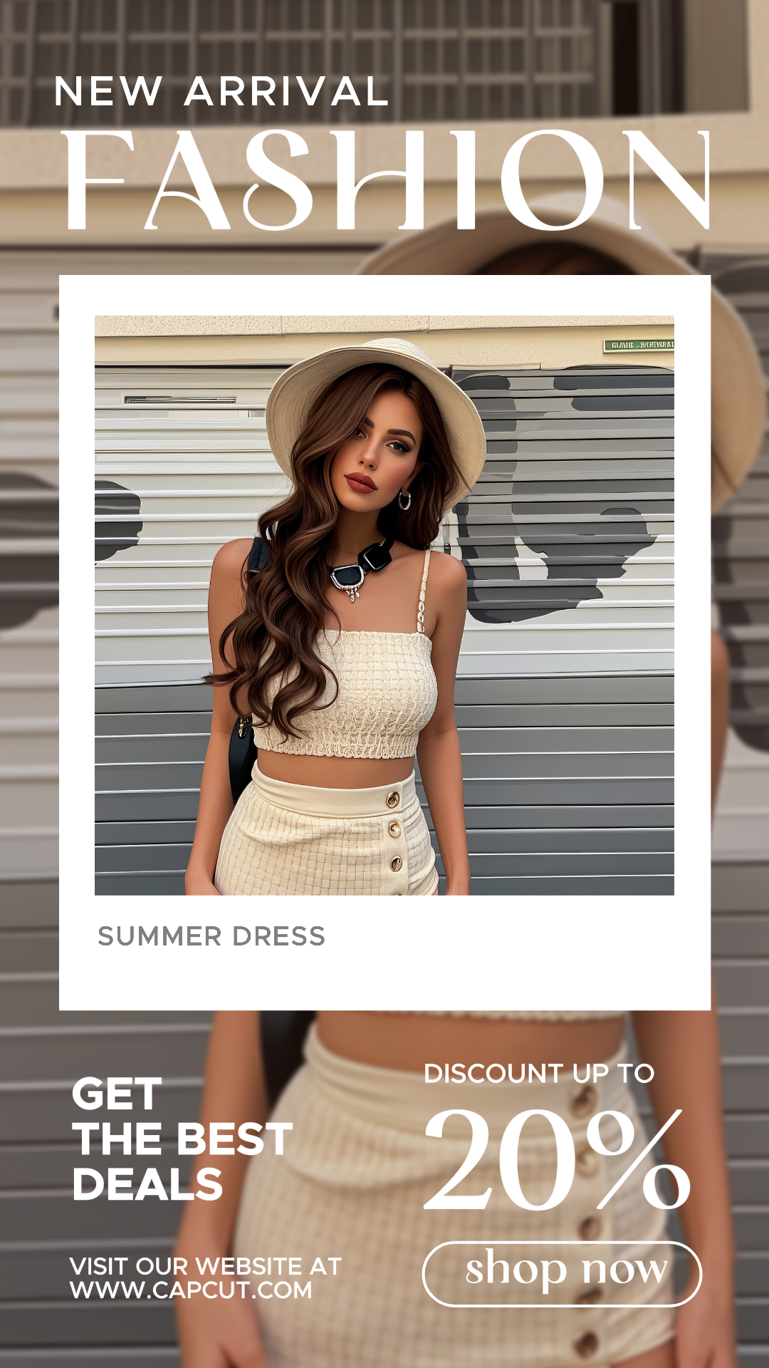 Marketing Kleidung und Schuhe Produkt Display Instagram Story Sommerkleid