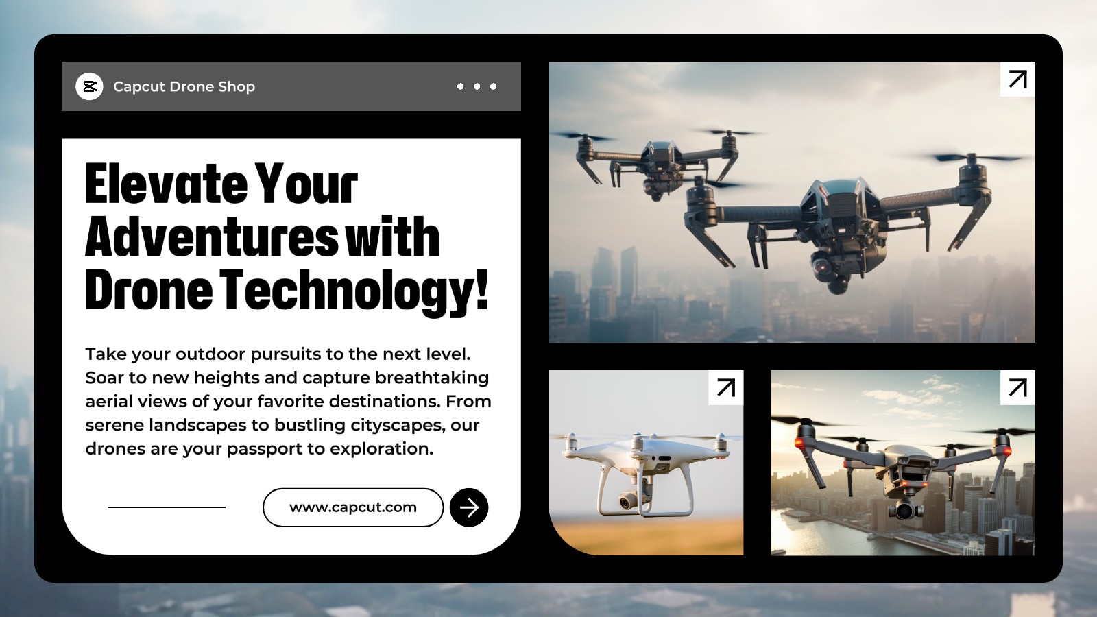 Electronics Drone Product Display Twitter Post