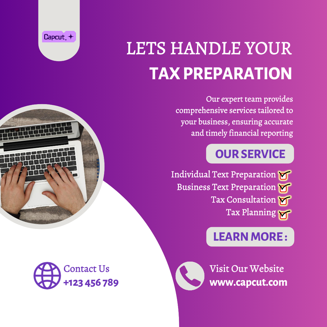 Pink and Purple Corporate Tax Prep Services Instagram Post