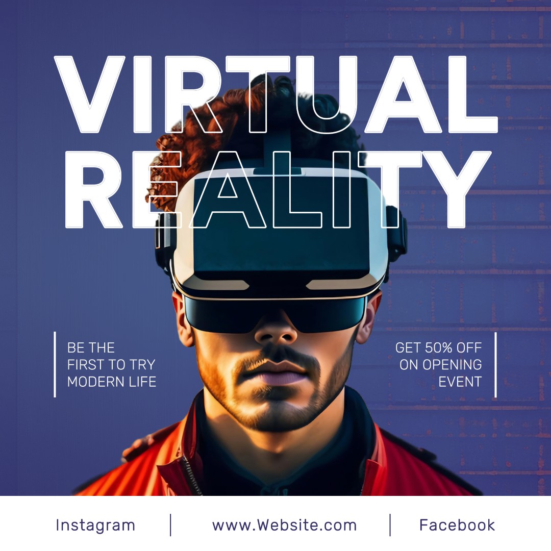 Realidade Virtual PromoĂ § ĂŁo de Vendas Instagram post moderno conjunto