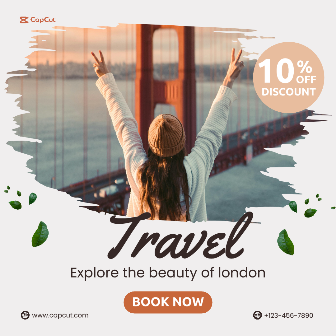 Affiche de marketing de voyage Instagram Post Explorez la beauté de Londres