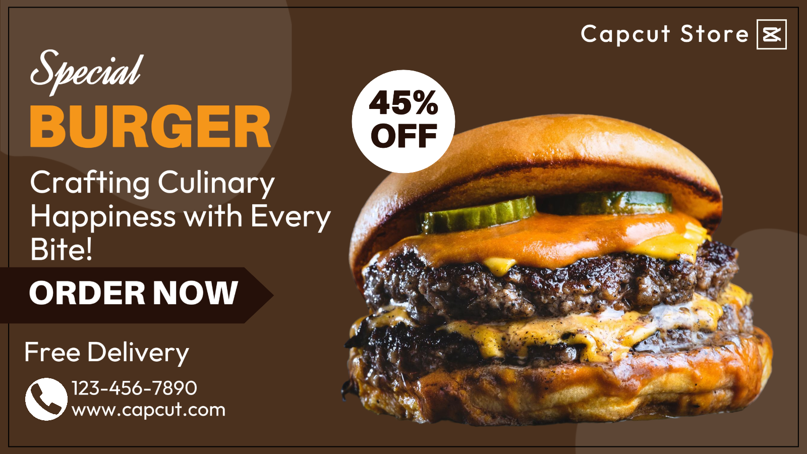 Burger Khusus Posting Twitter Coklat