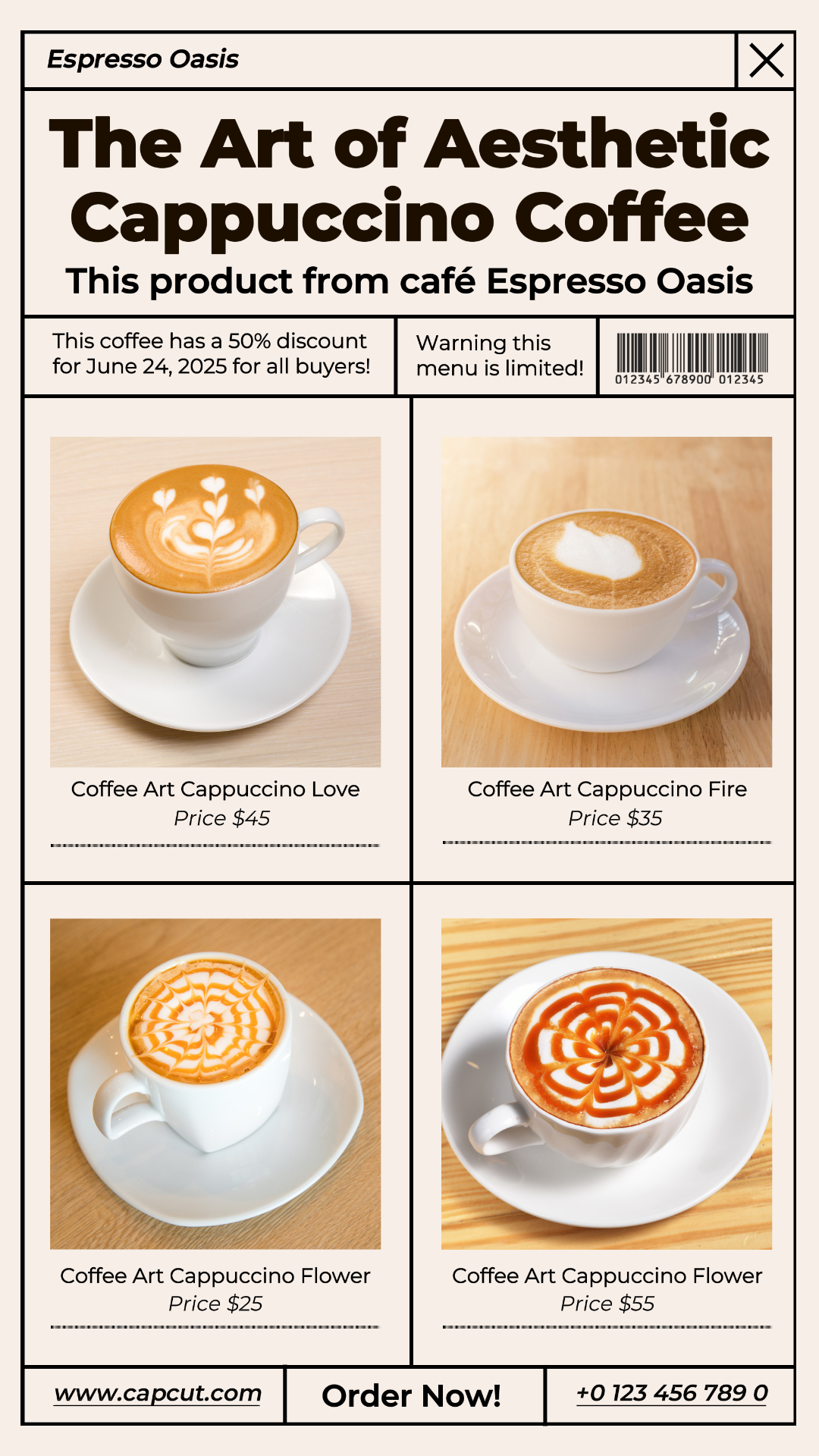 The Art Of Aesthetic Cappuccino Coffee Product Display Instagram Story Cream Minimalist