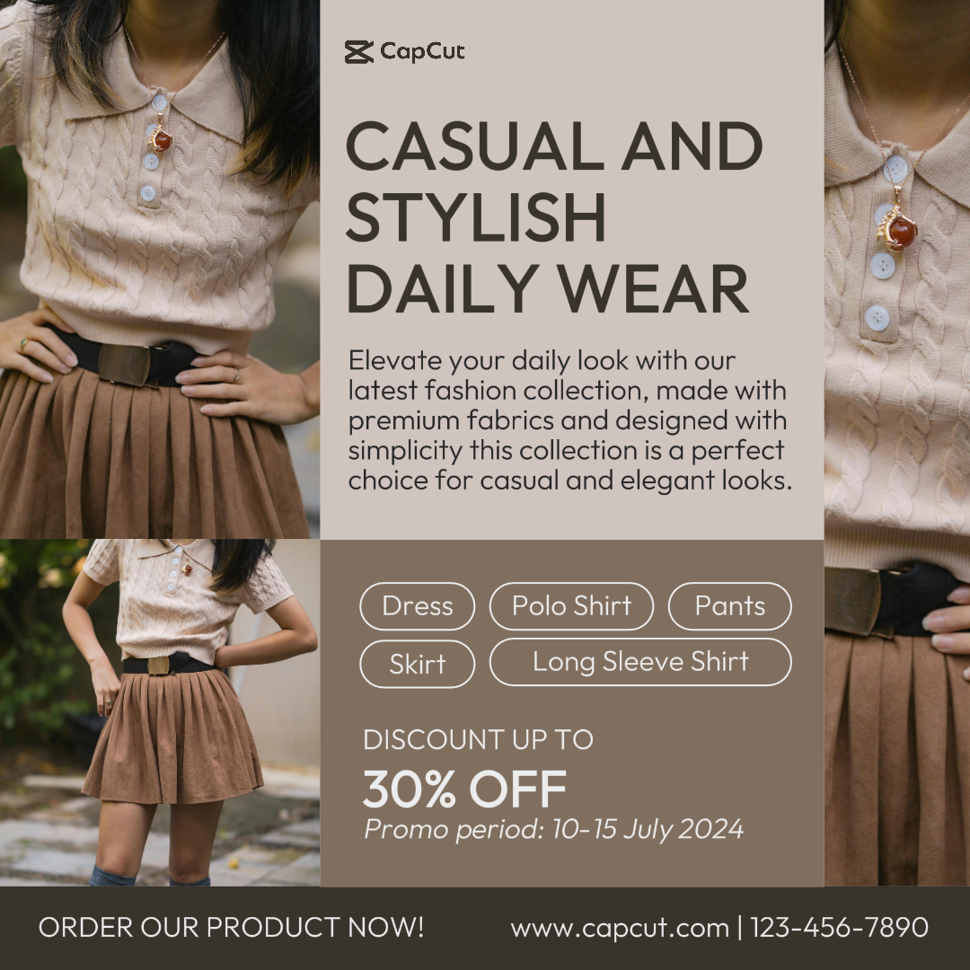 Pôster de Marketing de Roupas e Calçados Venda de Moda Instagram Post Minimalista