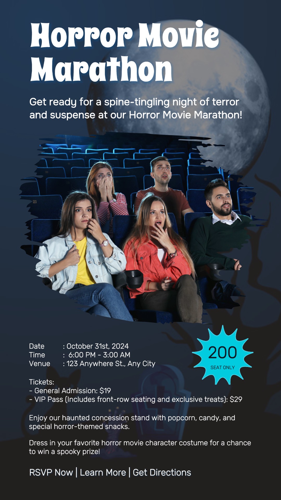 Cerita Instagram Acara Marathon Film Halloween