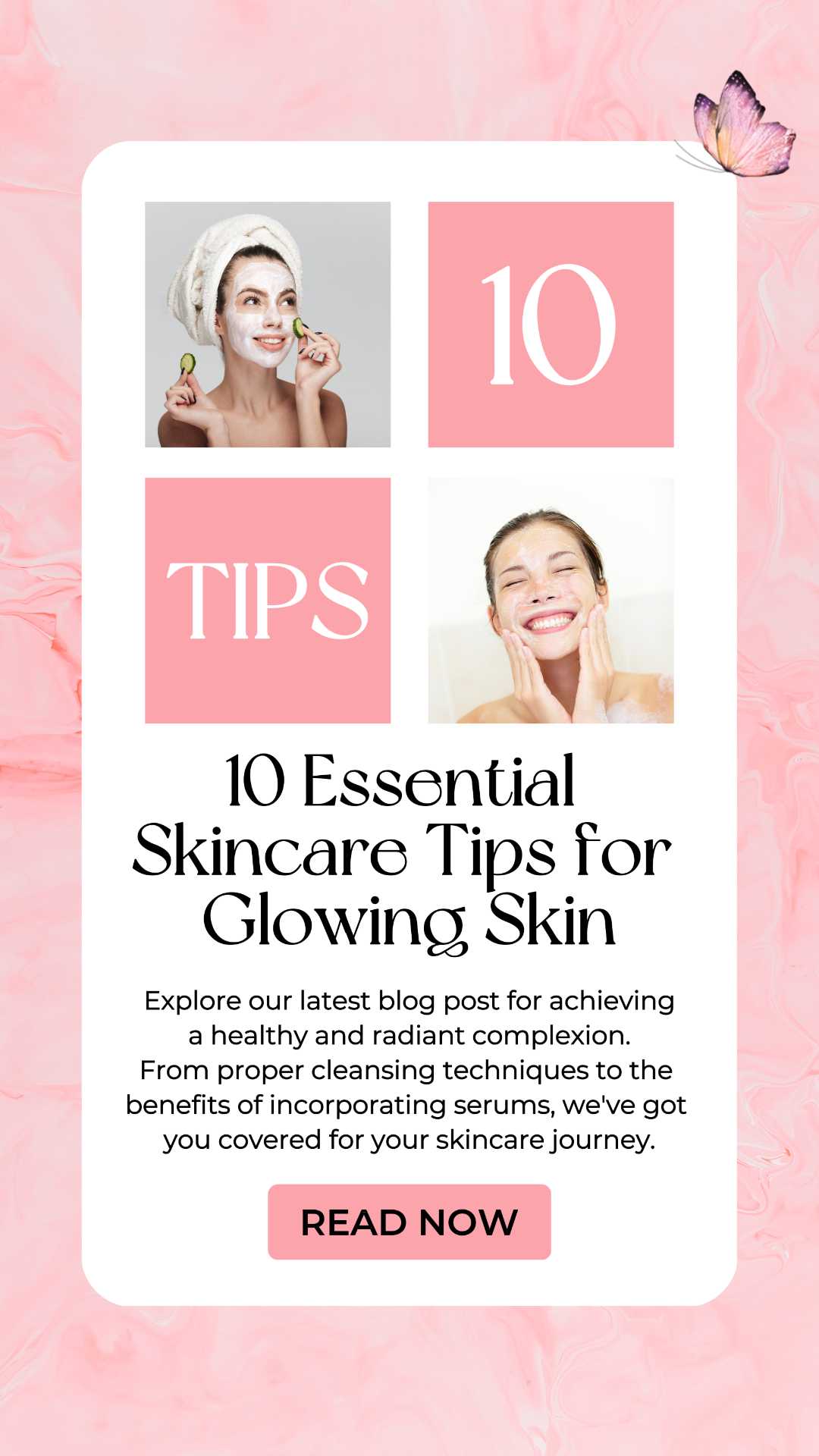 Pink Beauty Care Blog Instagram Story