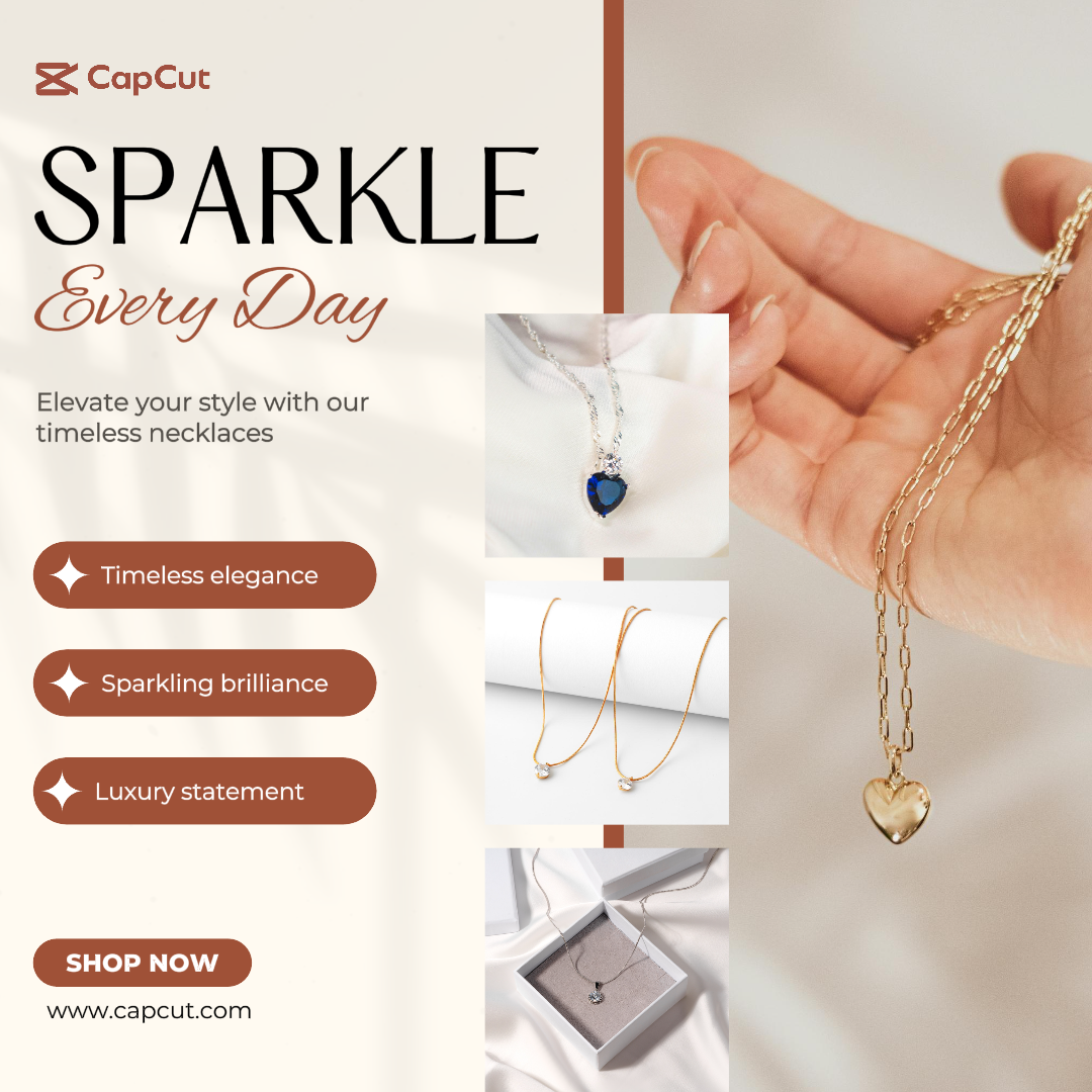 Jewelry and Accessories Product Display Necklaces Promotion Instagram Post