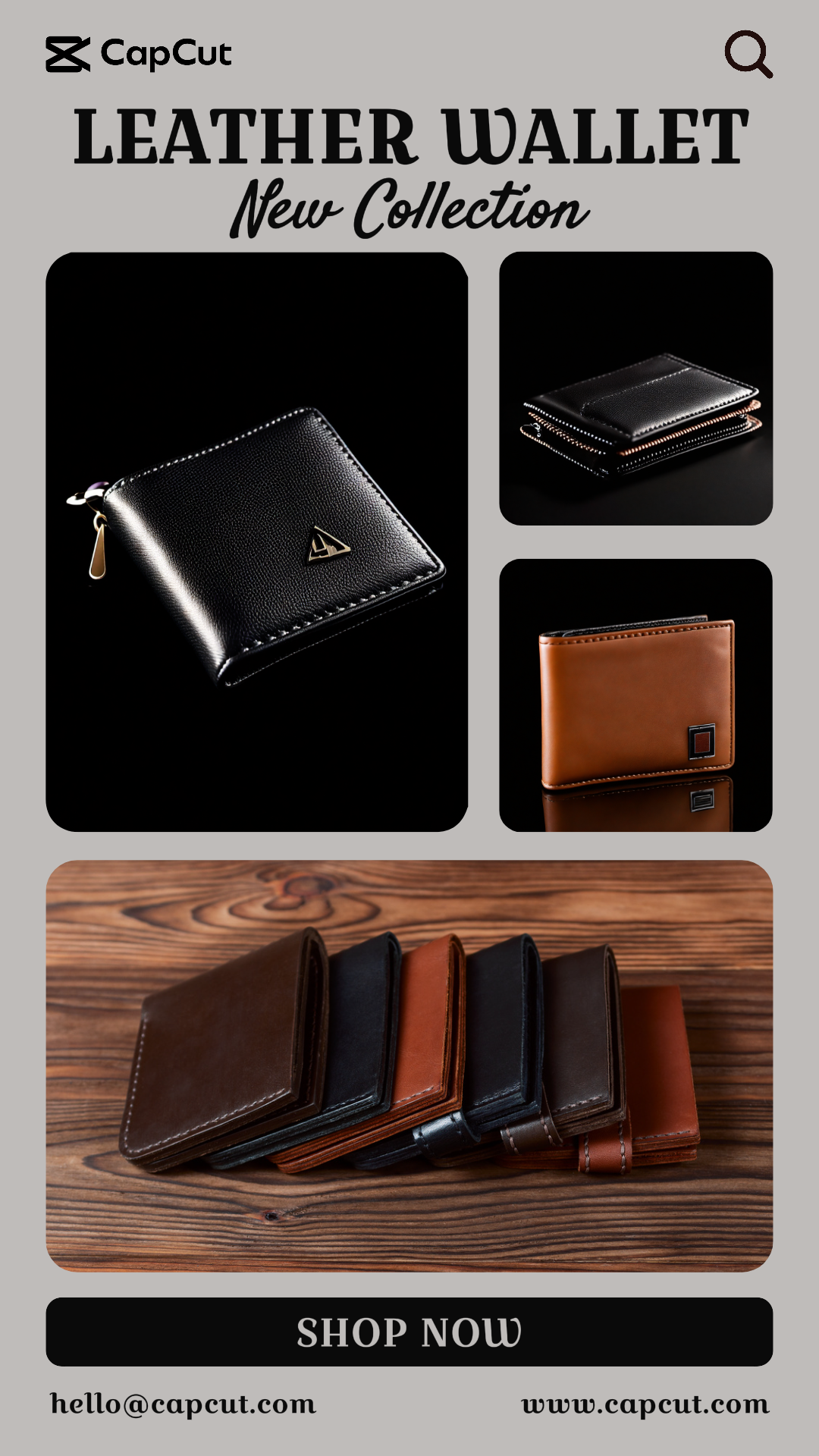 Cartera De Cuero De Moda Pantalla Historia De Instagram