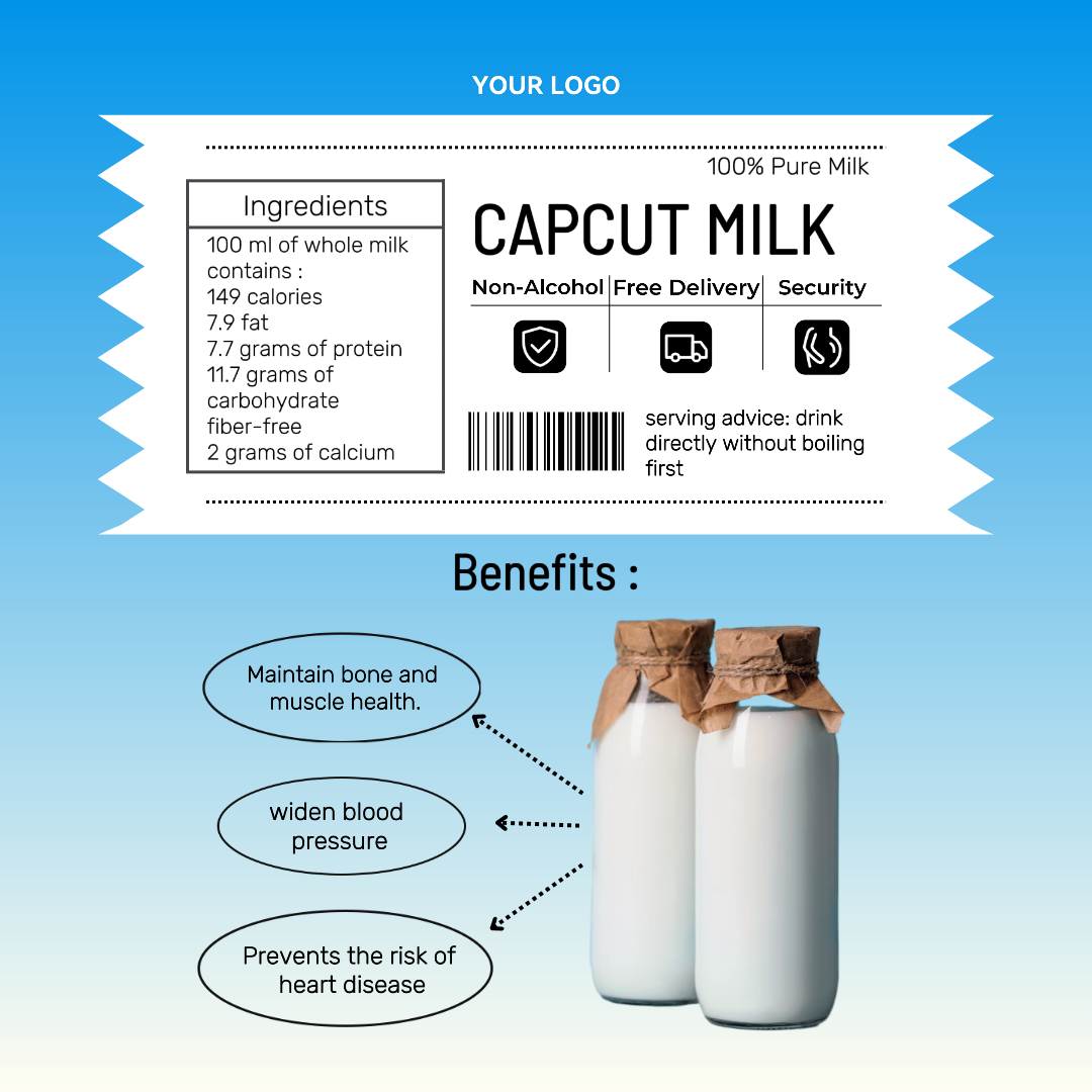 E-commerce Callout Milk Information Ingredients White