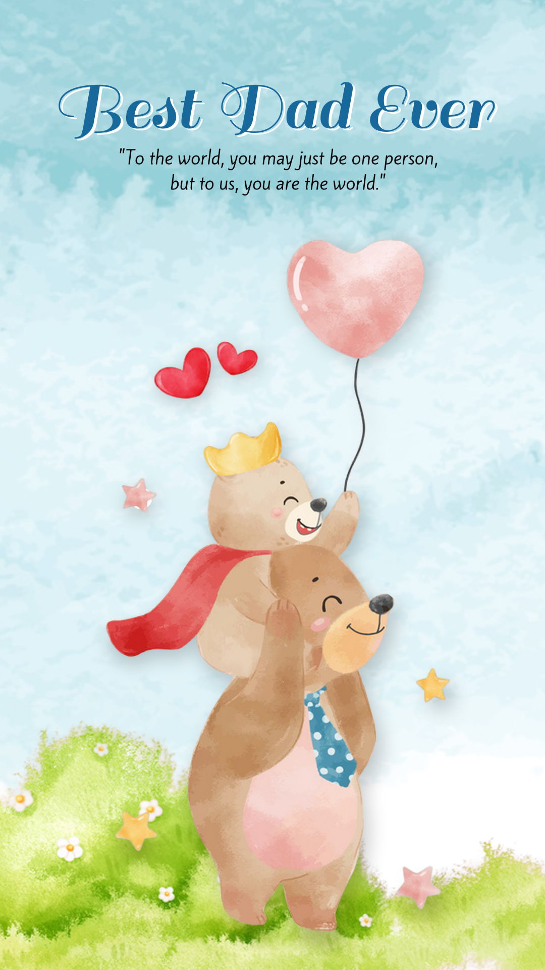 Affiche créative de la fête des pères Meilleure histoire Instagram de tous les temps