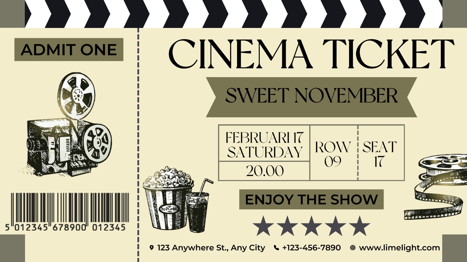 Servicios de entretenimiento, cine, publicación en Twitter