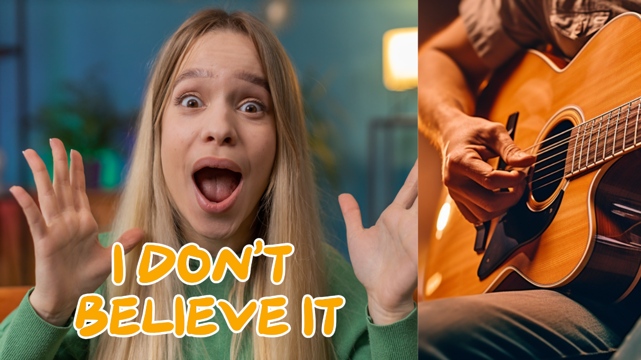 Youtube Thumbnail Reaction pour la performance de la guitare