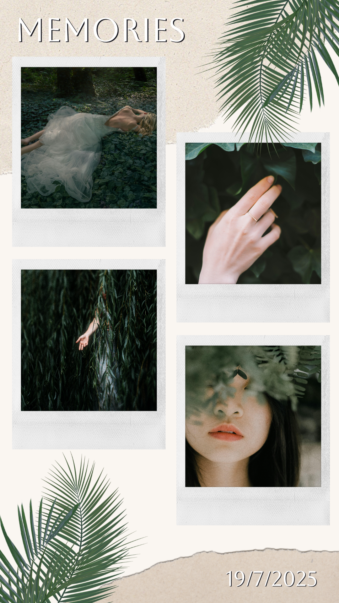 Minimalistische Collage - kreatives Poster Instagram Story persönliches Fotoalbum