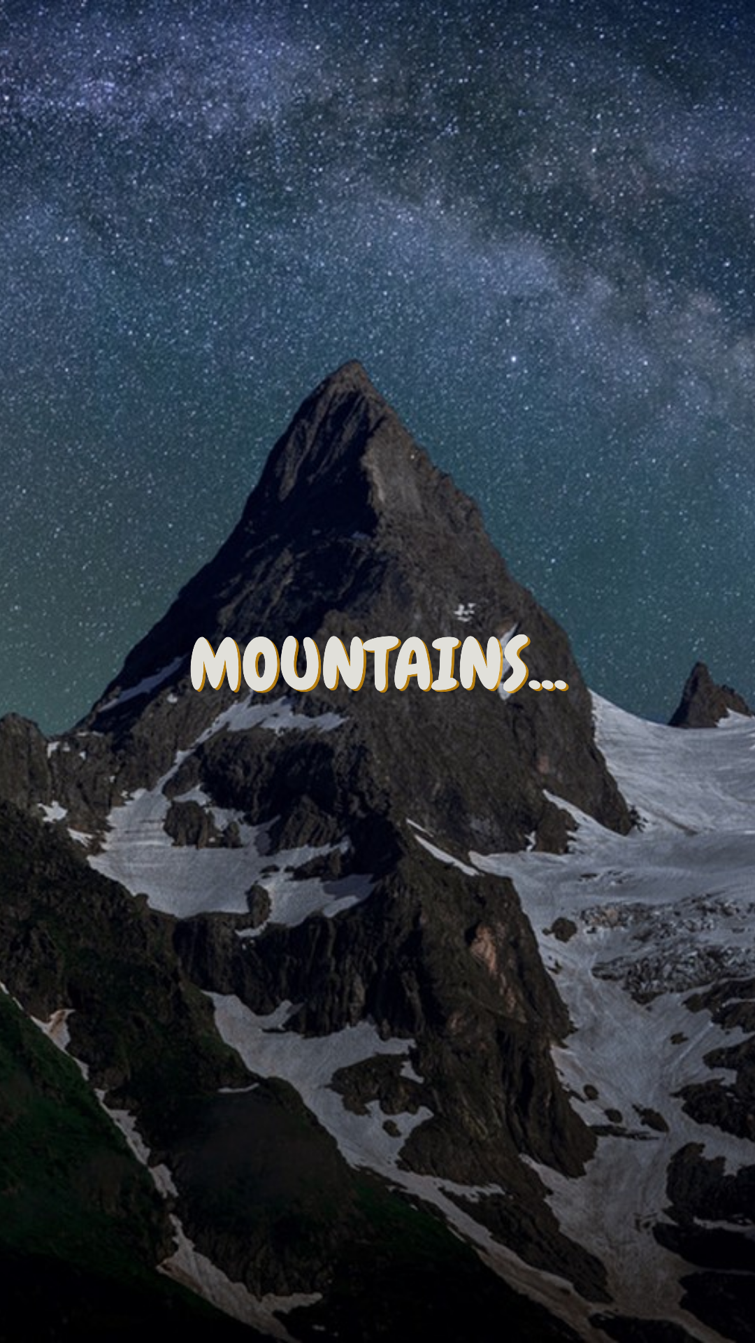 wallpaper mountains and sky creative poster