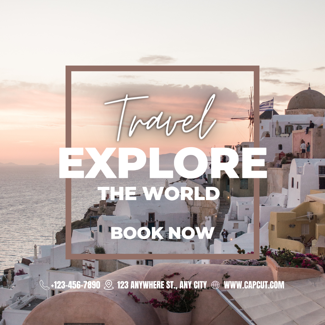 Affiche de marketing de voyage Instagram Post Travel Post