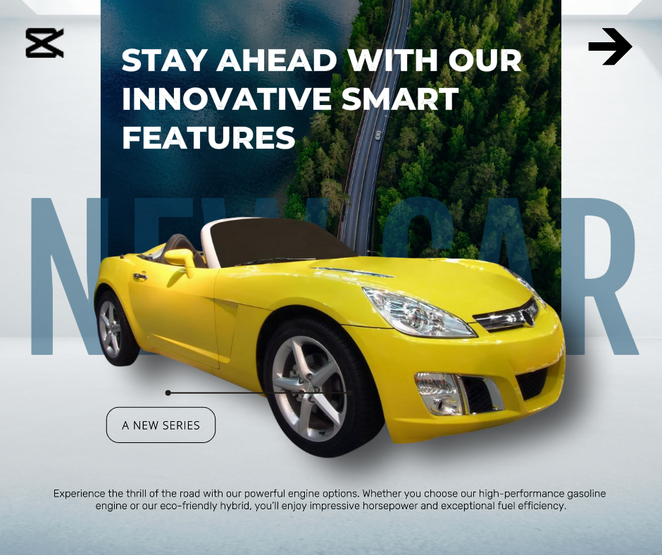 Cartel de marketing de coches Publico en Facebook BUE YELLOW