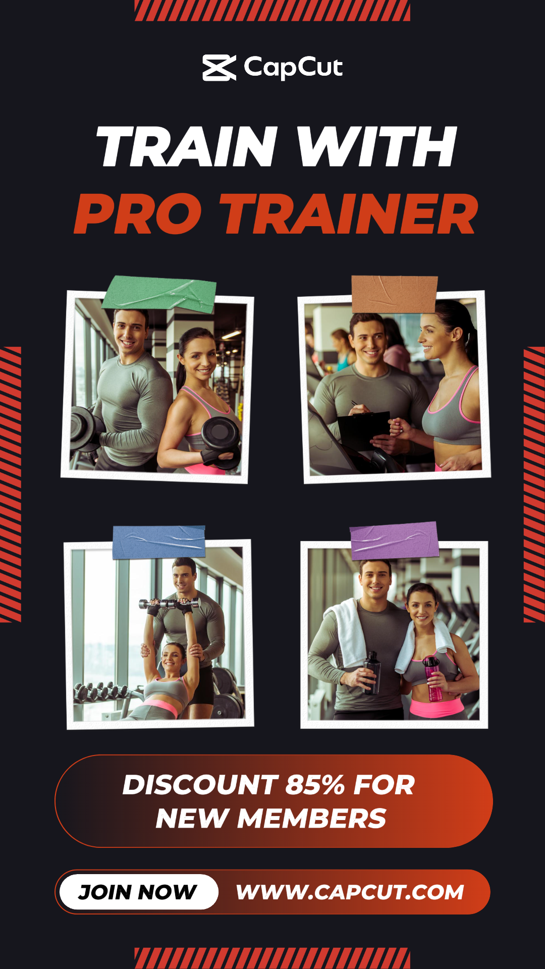 GYM Pro Trainer Promosi Kisah Instagram
