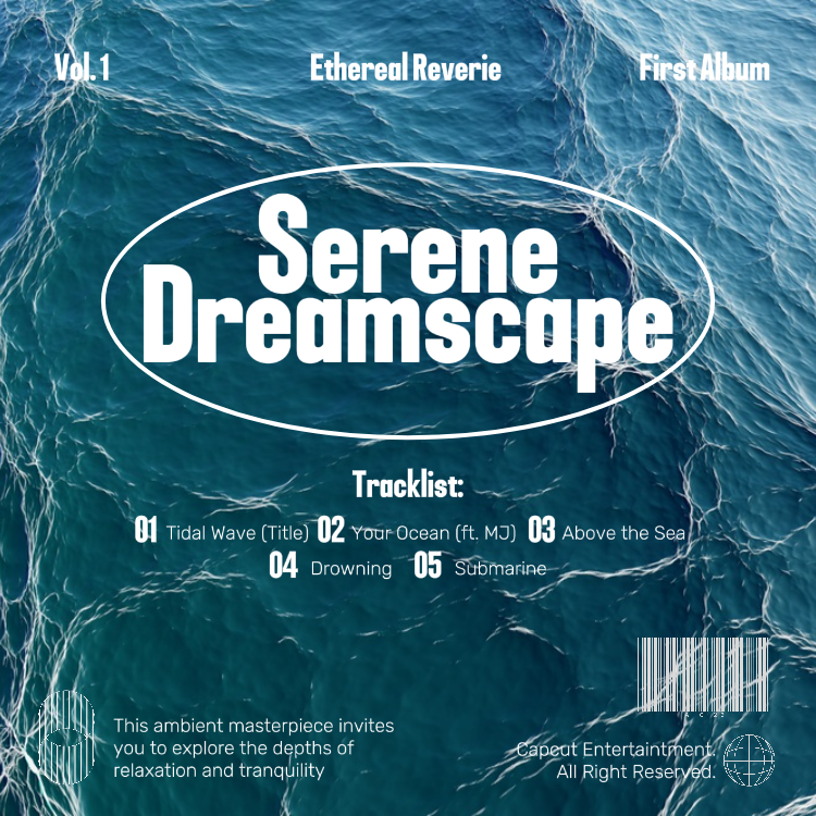 Non Marketing Album Cover Ambient Music Blue Ocean