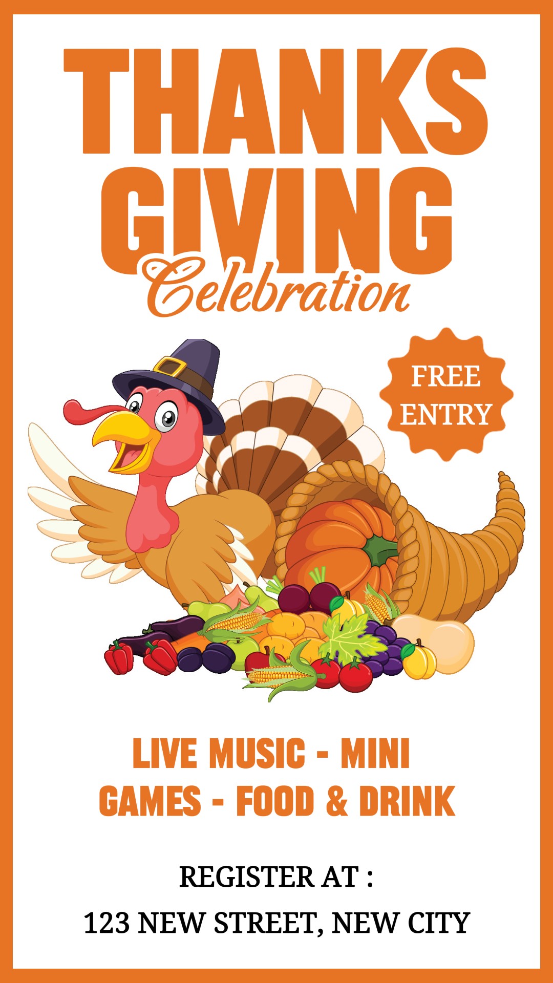 Thanksgiving Celebration Invitation Instagram Story