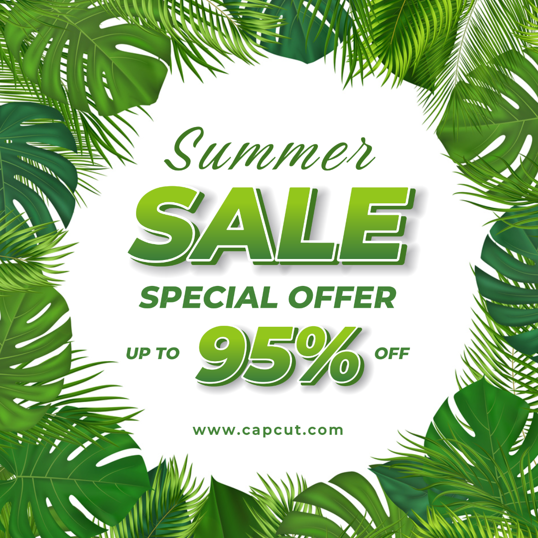 Venda de verão - Poster de marketing com desconto no feed do Instagram