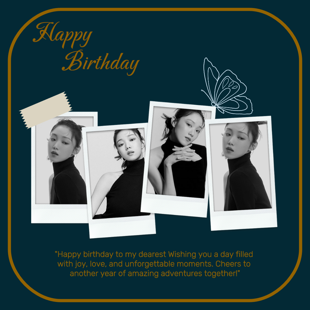 Nicht-Marketing-Fotocollage Happy Birthday Blau