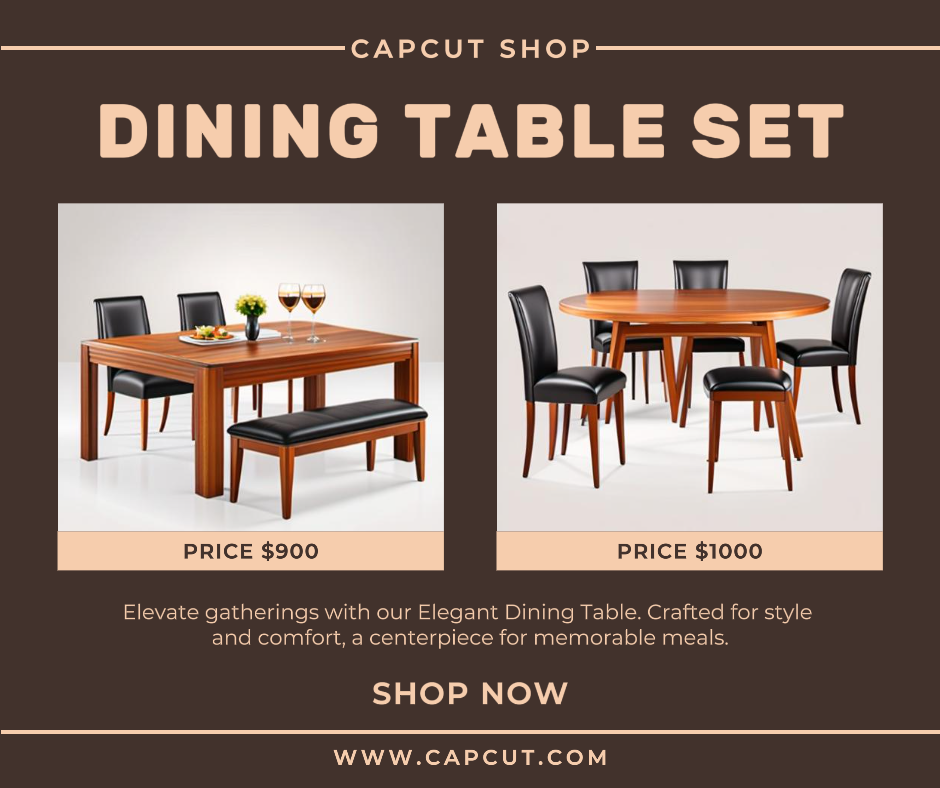 Dining Table Product Display Facebook Post