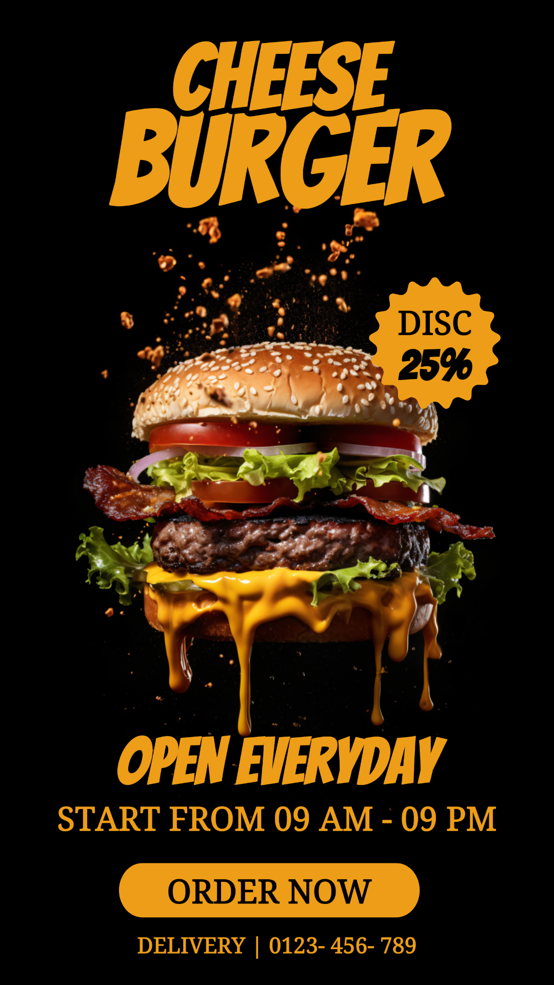 Promoción De Hamburguesa De Queso Historia De Instagram