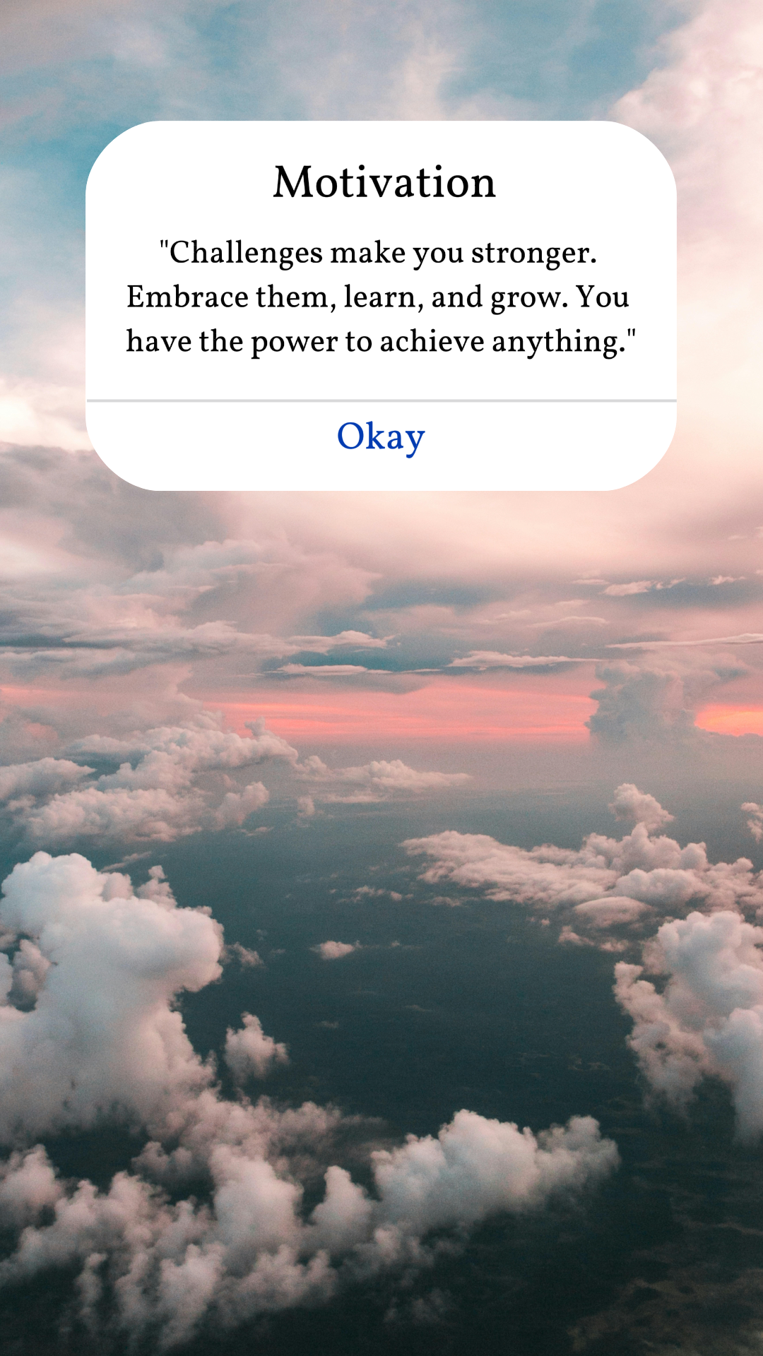 Tiktok thumbnail daily reminder motivation sky theme simple