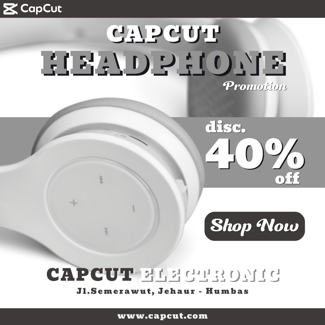 Électronique - Affiche marketing - Casque Capcut