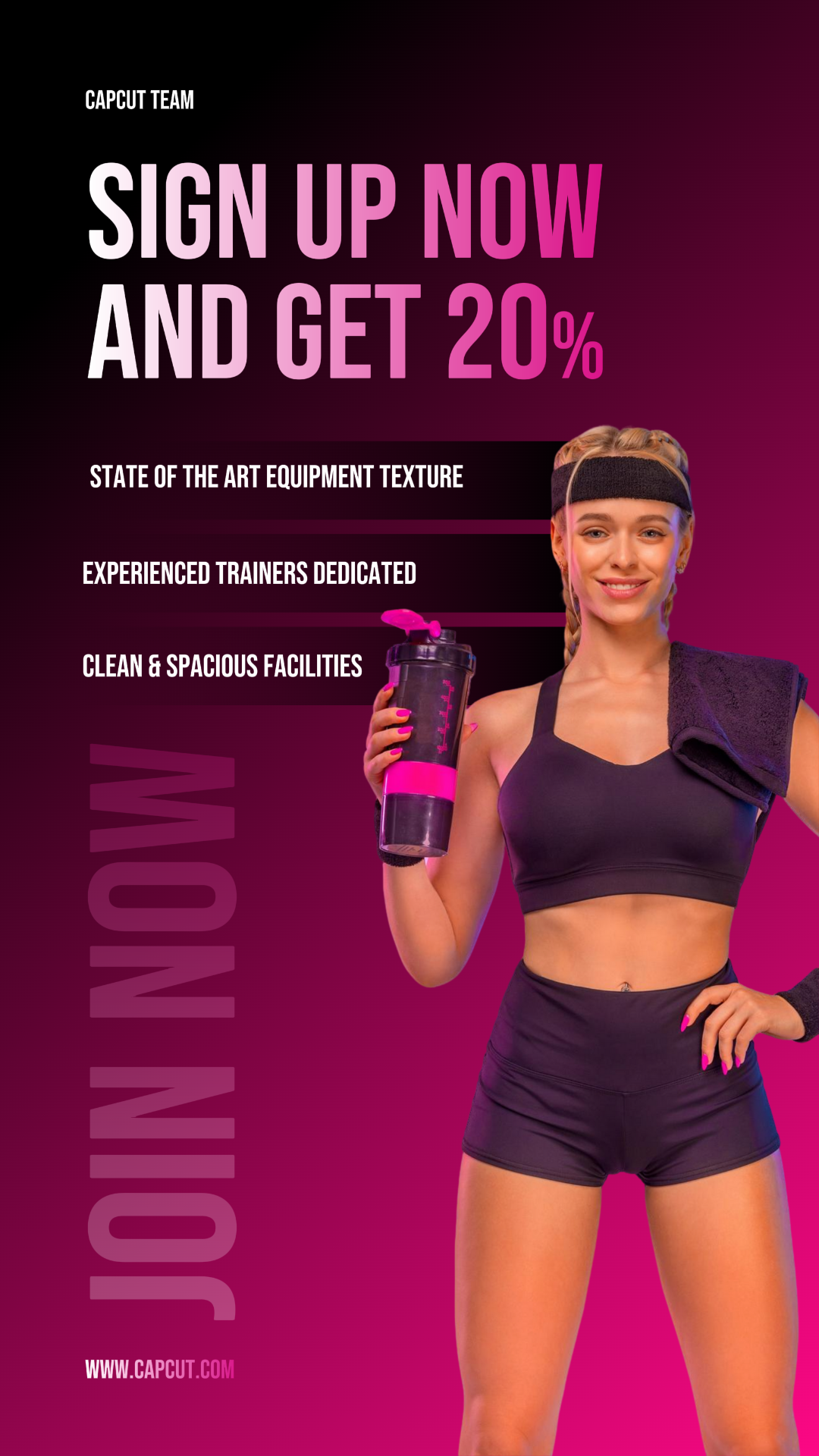 Workout and Fitness Marketing Poster Gym Promotion Instagram Story Minimalist Style