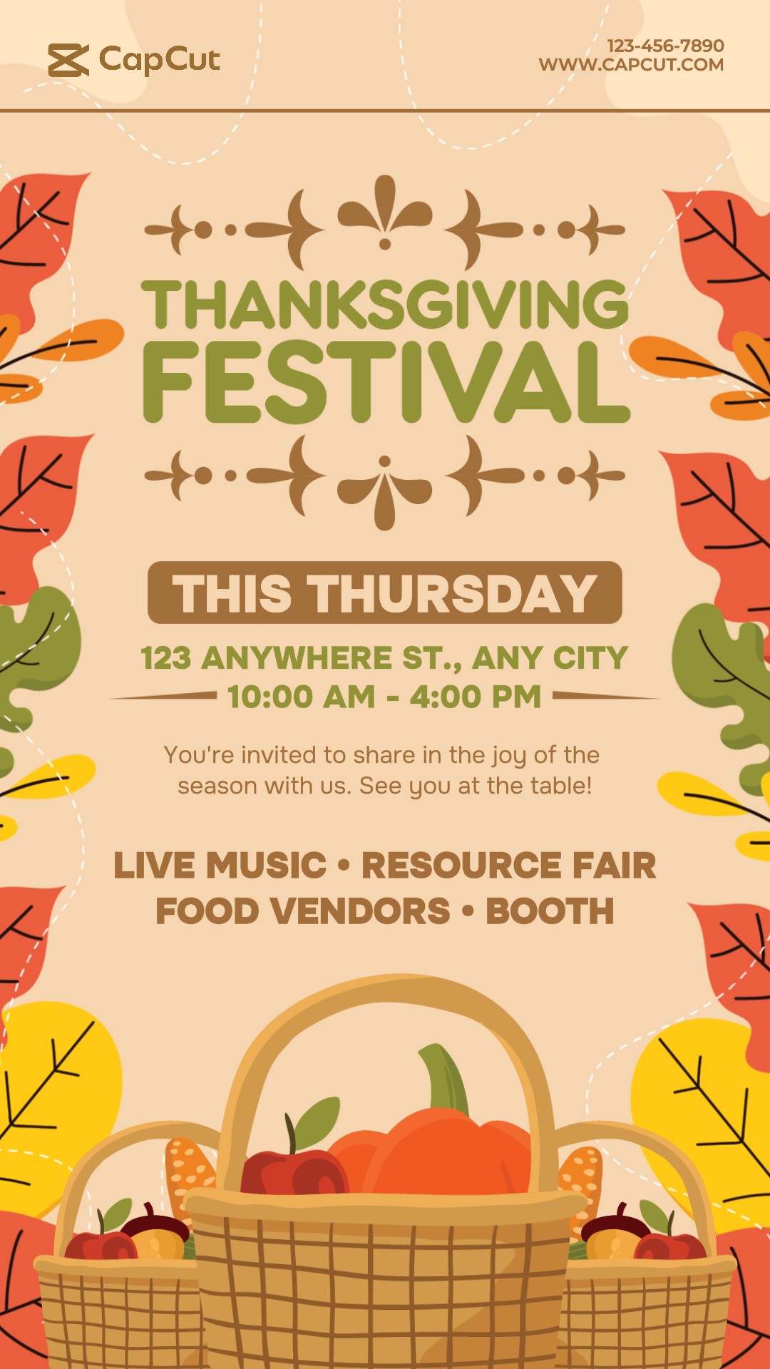 Thanksgiving Festival Invitation Template