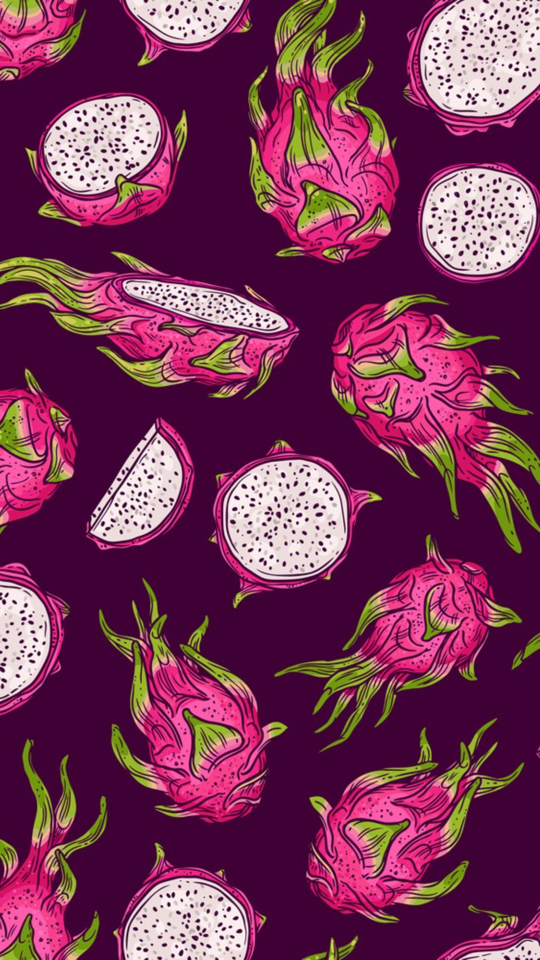 Wallpaper creative poster dragon fruit