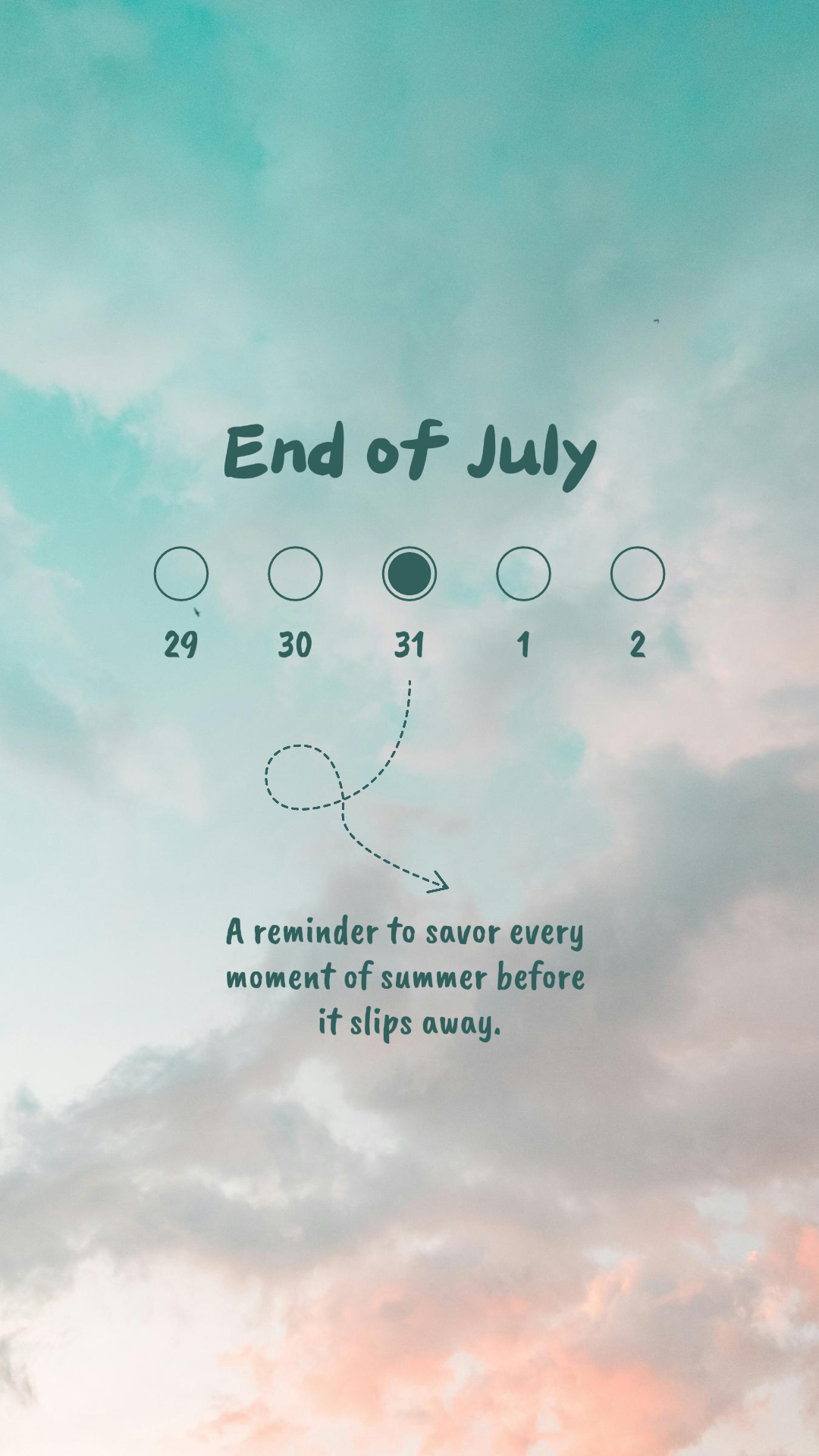 Wallpaper Creative Poster Scenery Sky - End of July