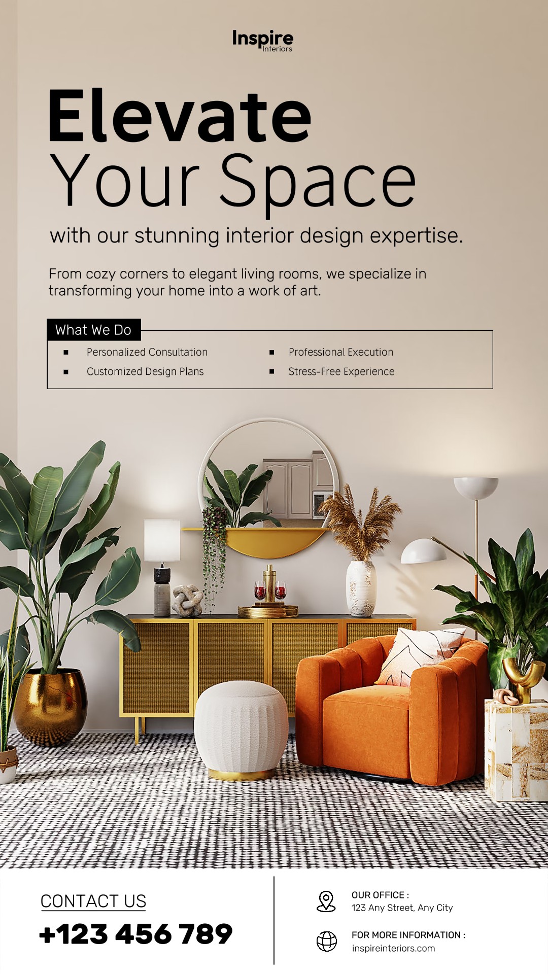 Desain Interior Iklan Cerita Instagram