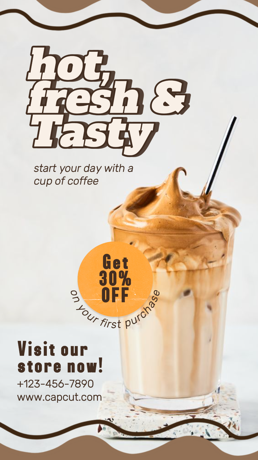 Comida y bebida - Caliente, fresca y sabrosa - IG Story