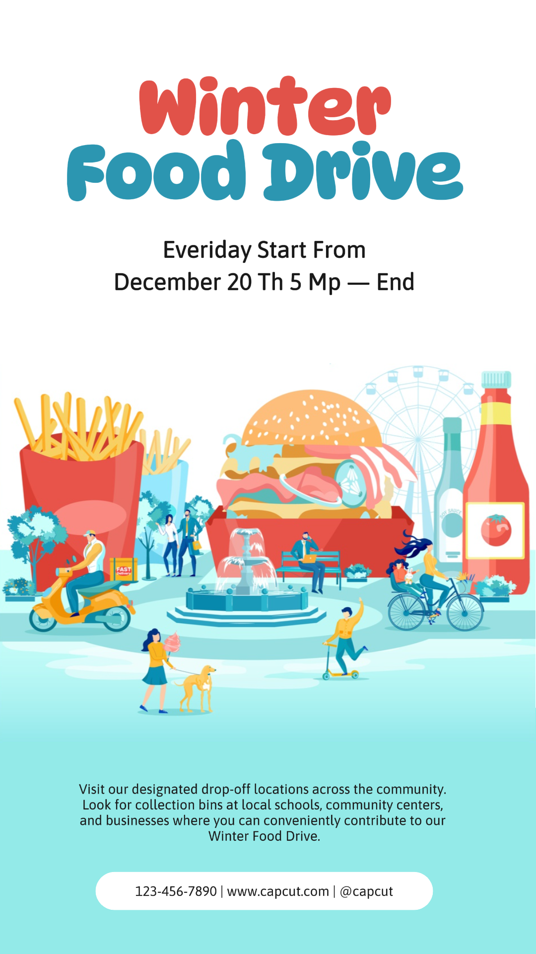 Food Winter Food Drive Instagram Story