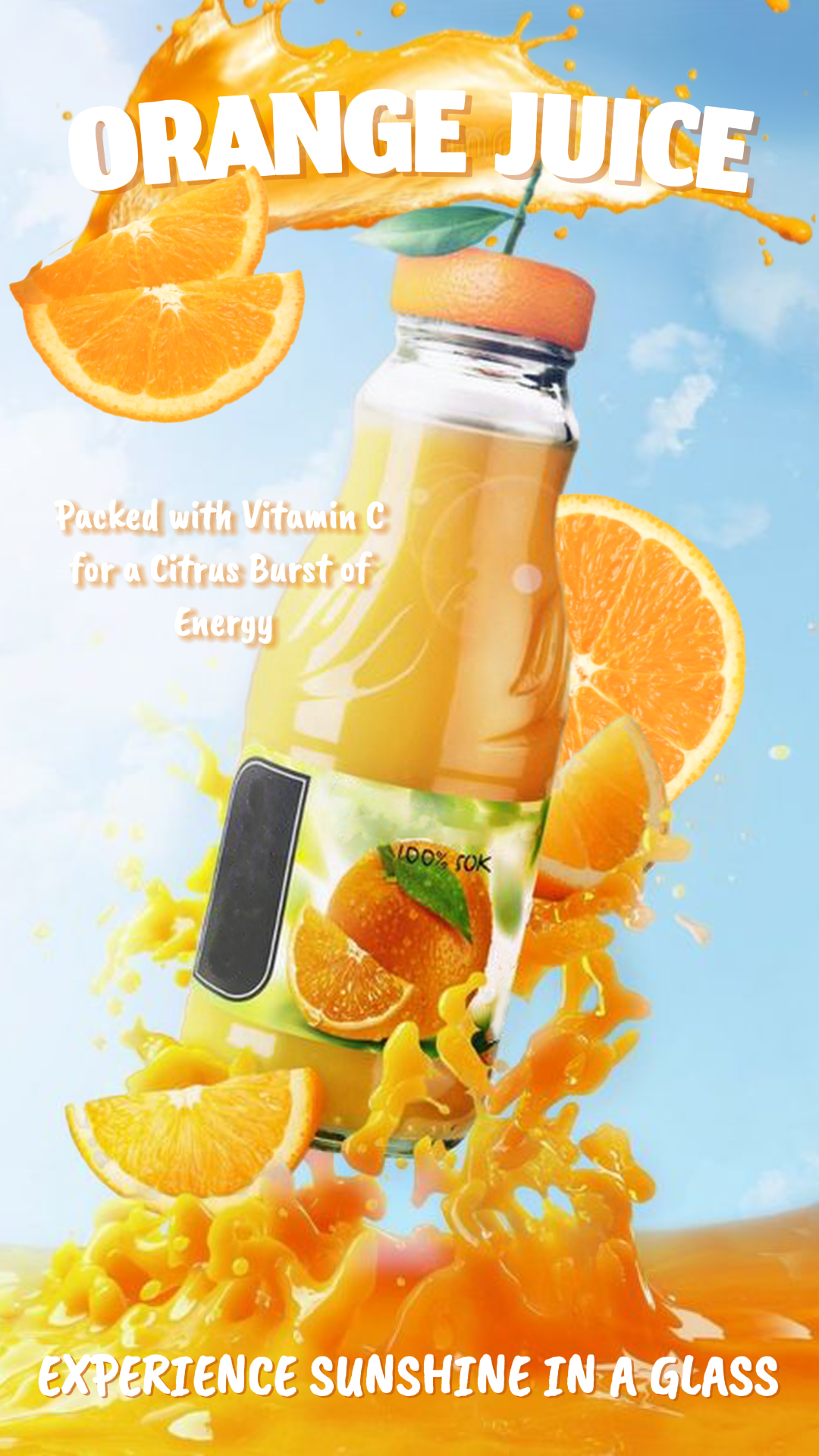 Affiche de jus d'orange 