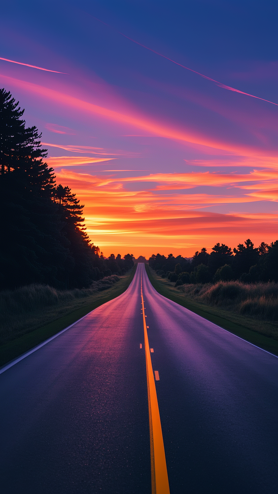 Wallpaper creative poster road