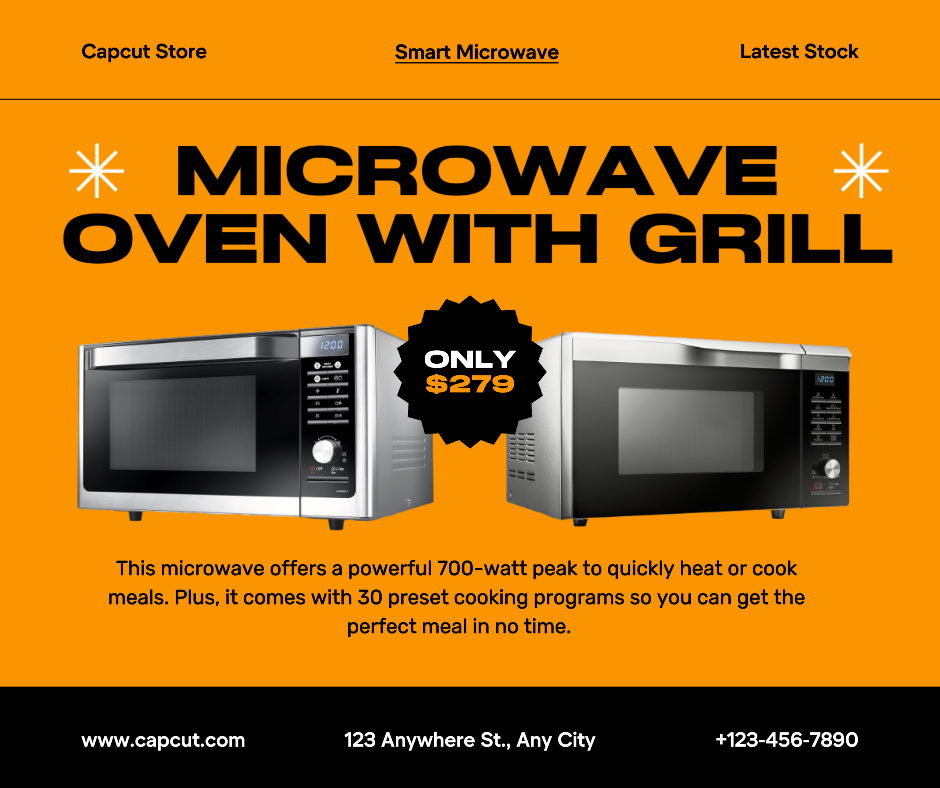 Microwave Oven Product Display Facebook Post