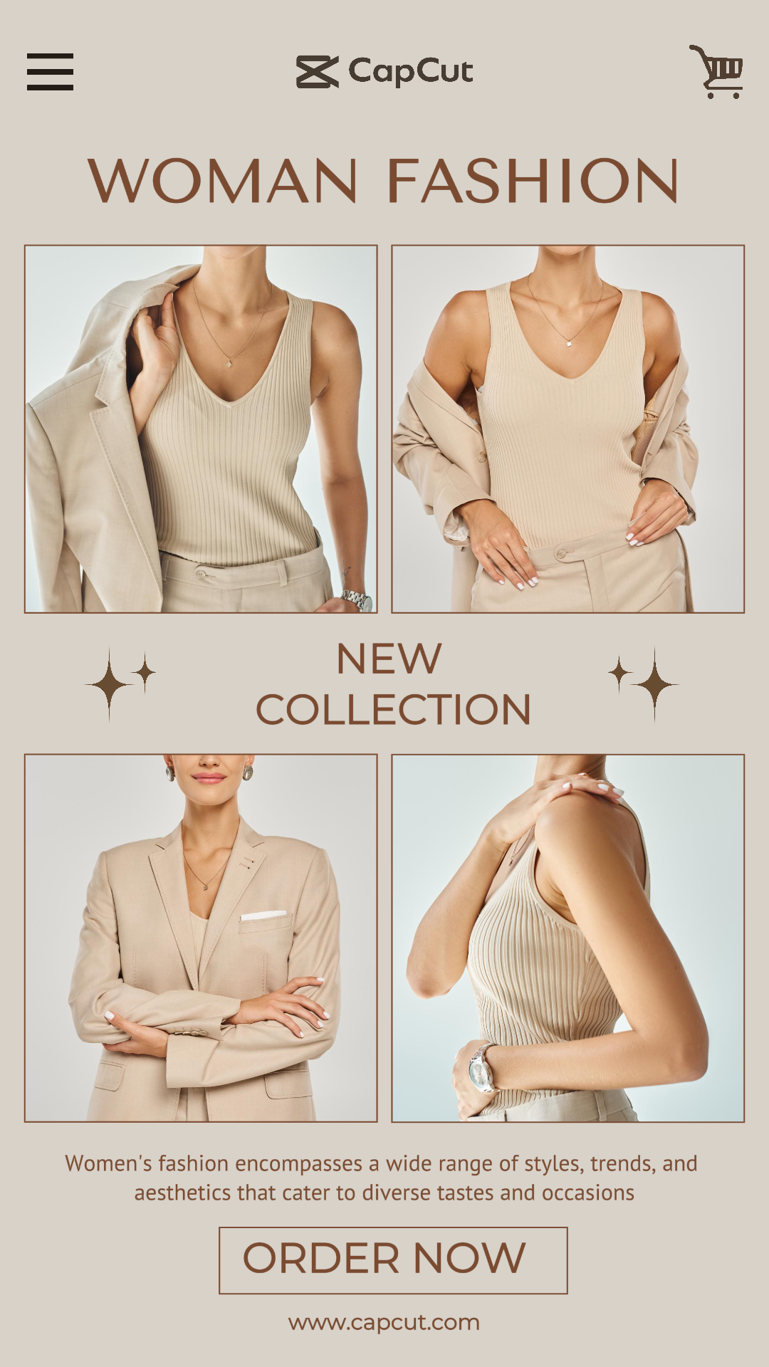 Ropa mujer cartel de marketing de moda historia de instagram