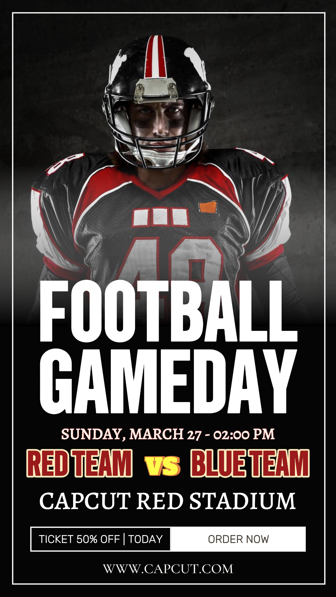 Affiche de match de football américain