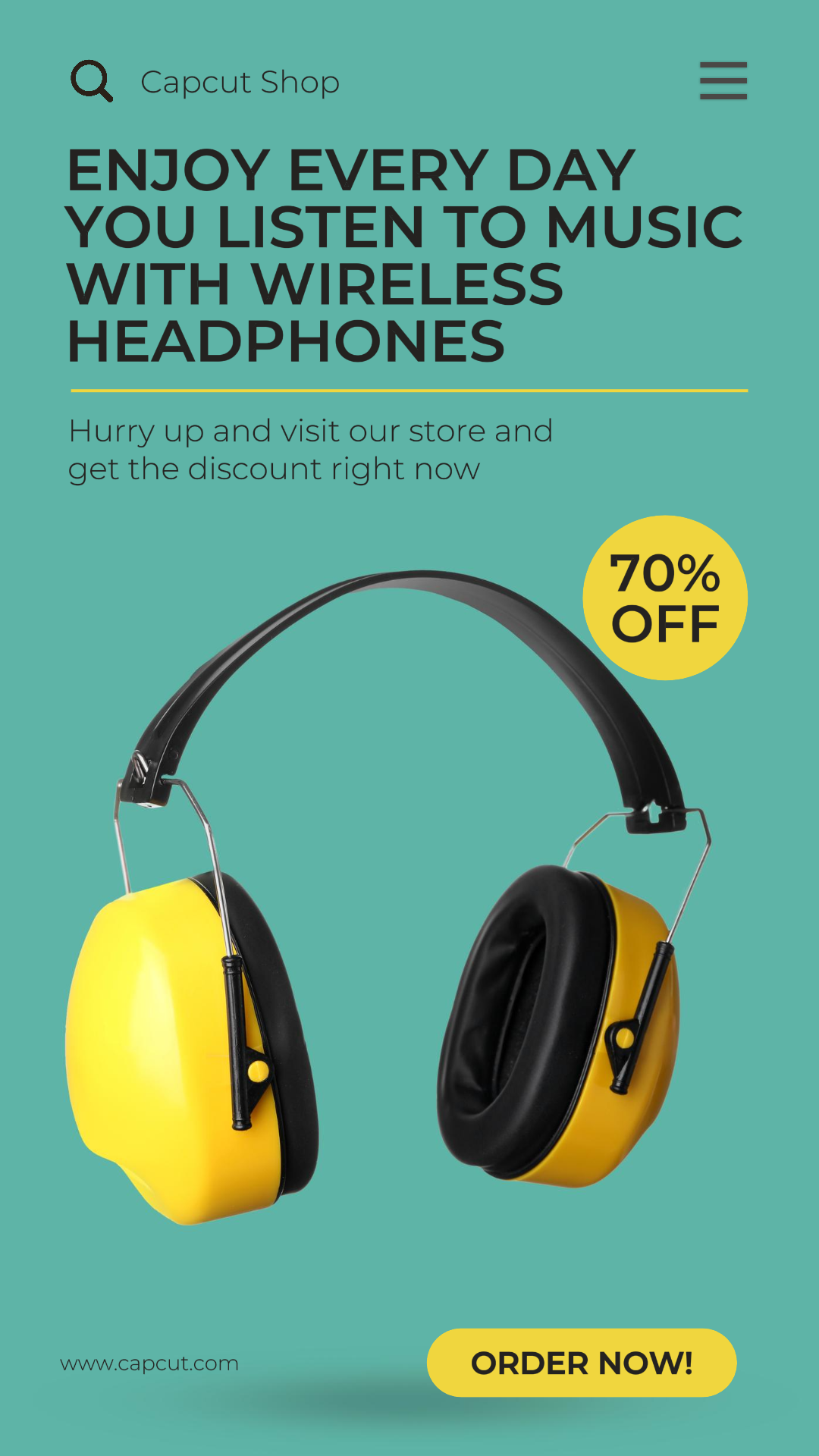 Electronic Headphone Sale Instagram Story