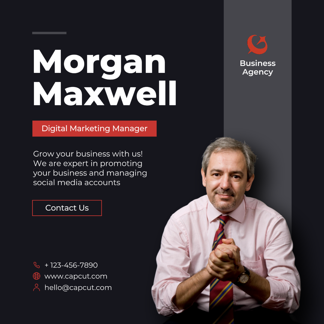 Corporate Business Personal Profile Instagram Post Black Minimalist