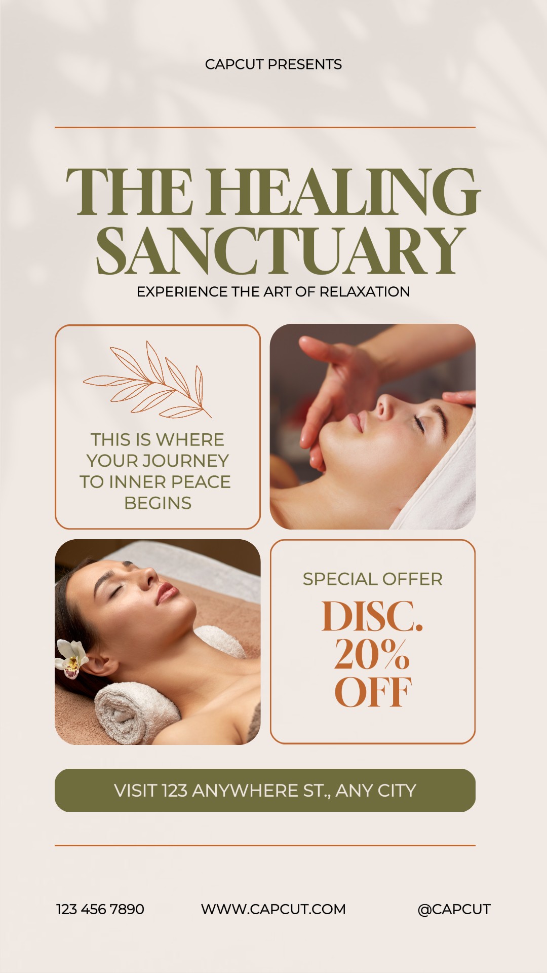 Spa Promotion Display Minimalist