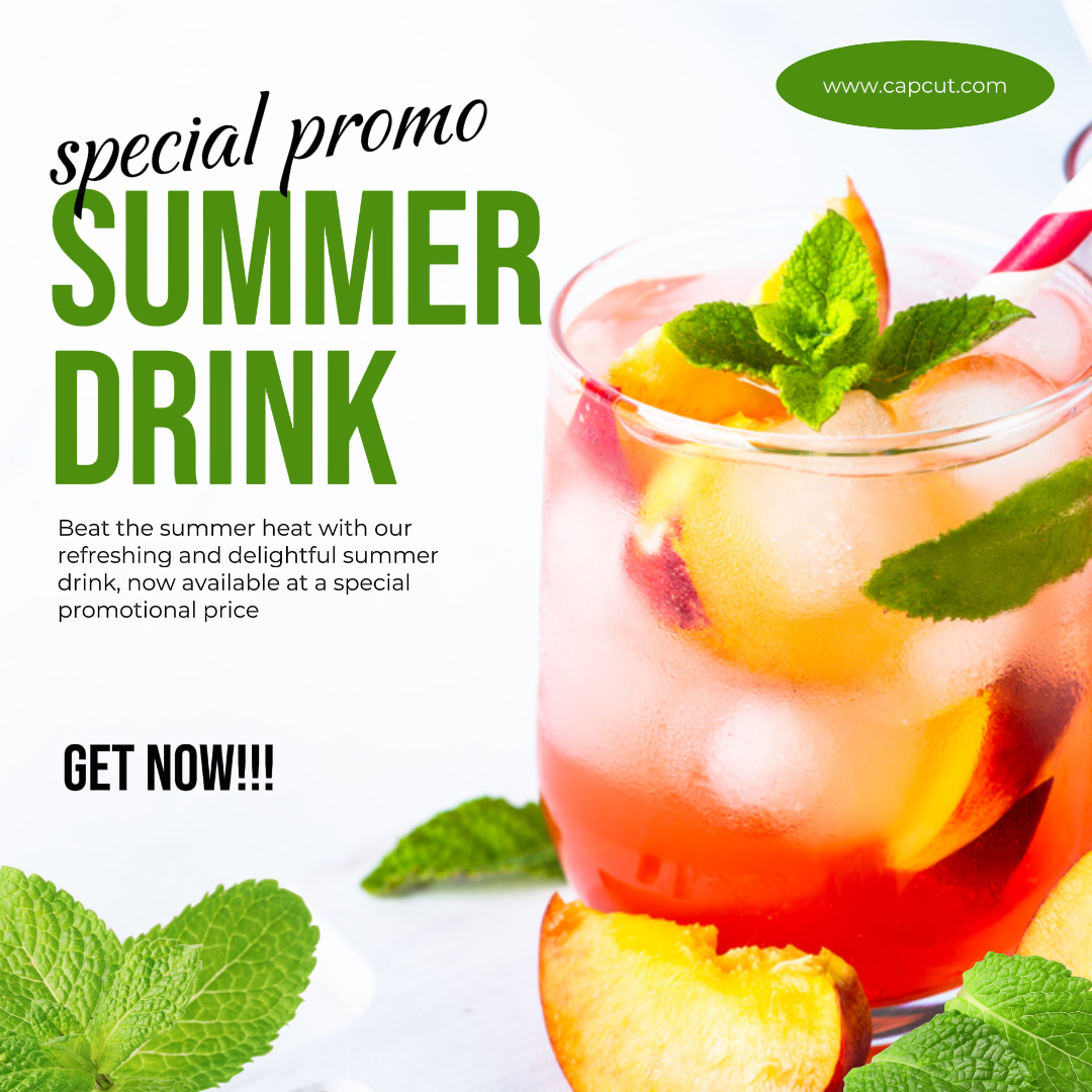 Sommerverkauf Sommergetränk Instagram Post