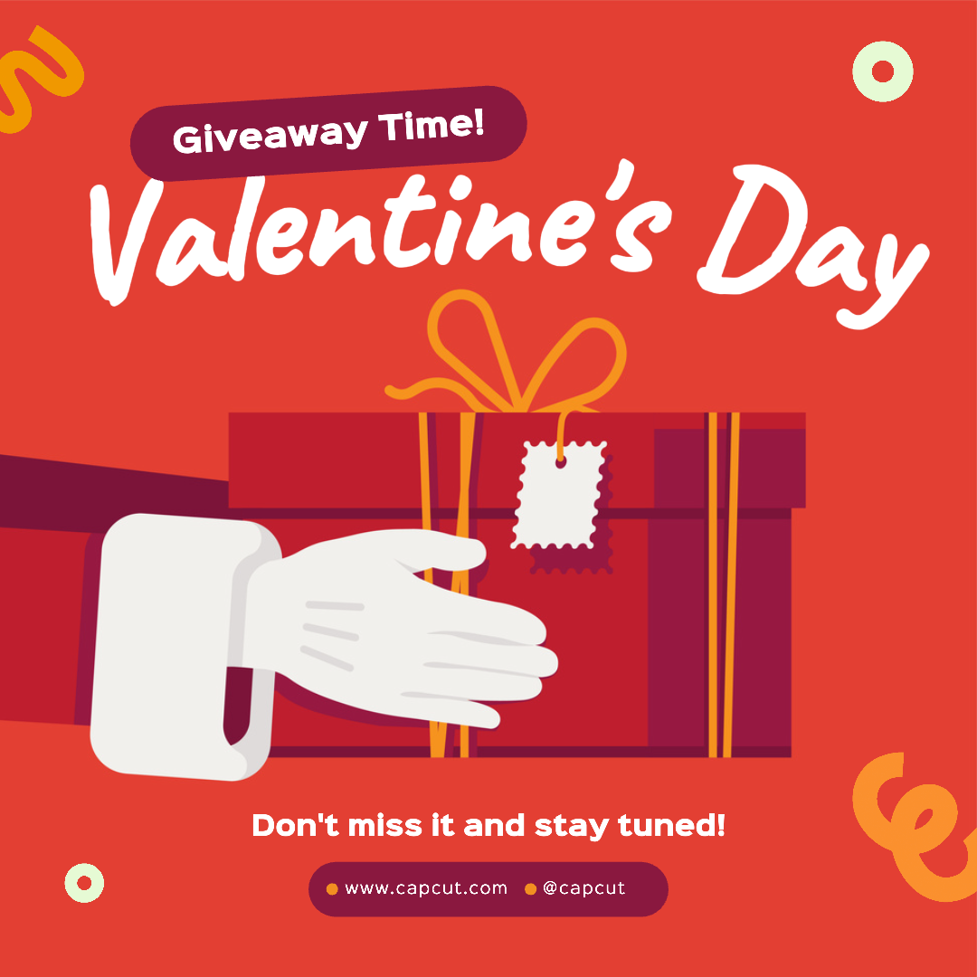 Sorteo del Día de San Valentín Publico de Instagram Rojo