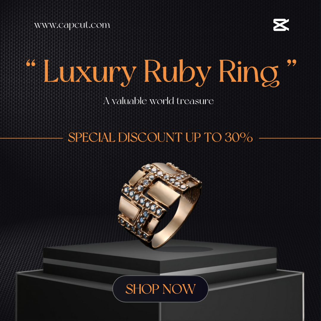 럭셔리 루비 링 프로모션 인스타그램 게시물