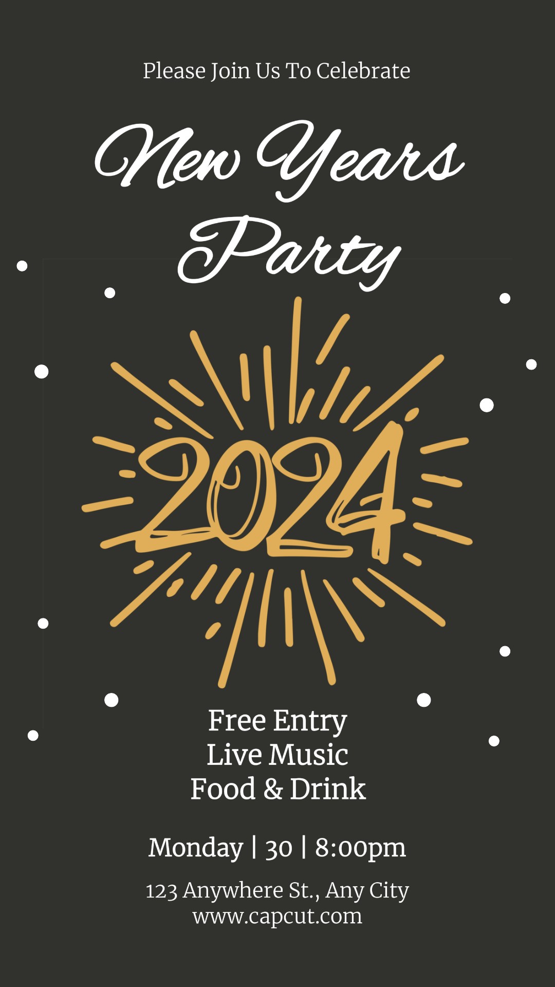 Andere Branchen Neujahrsparty Instagram Story