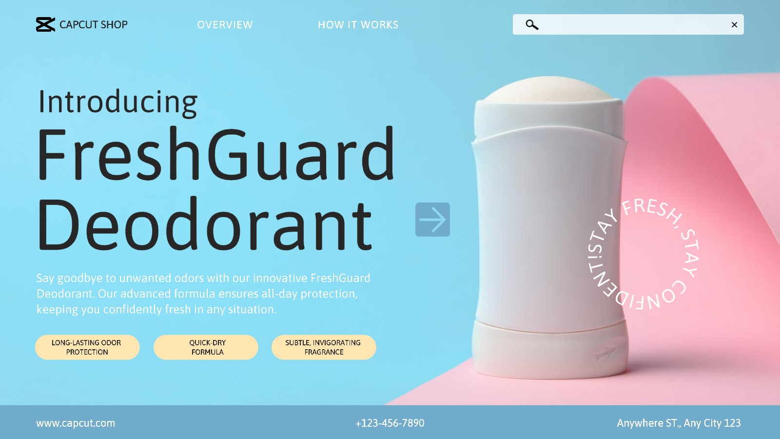 Affichage de déodorants de soins personnels twitter post couleurs pastel