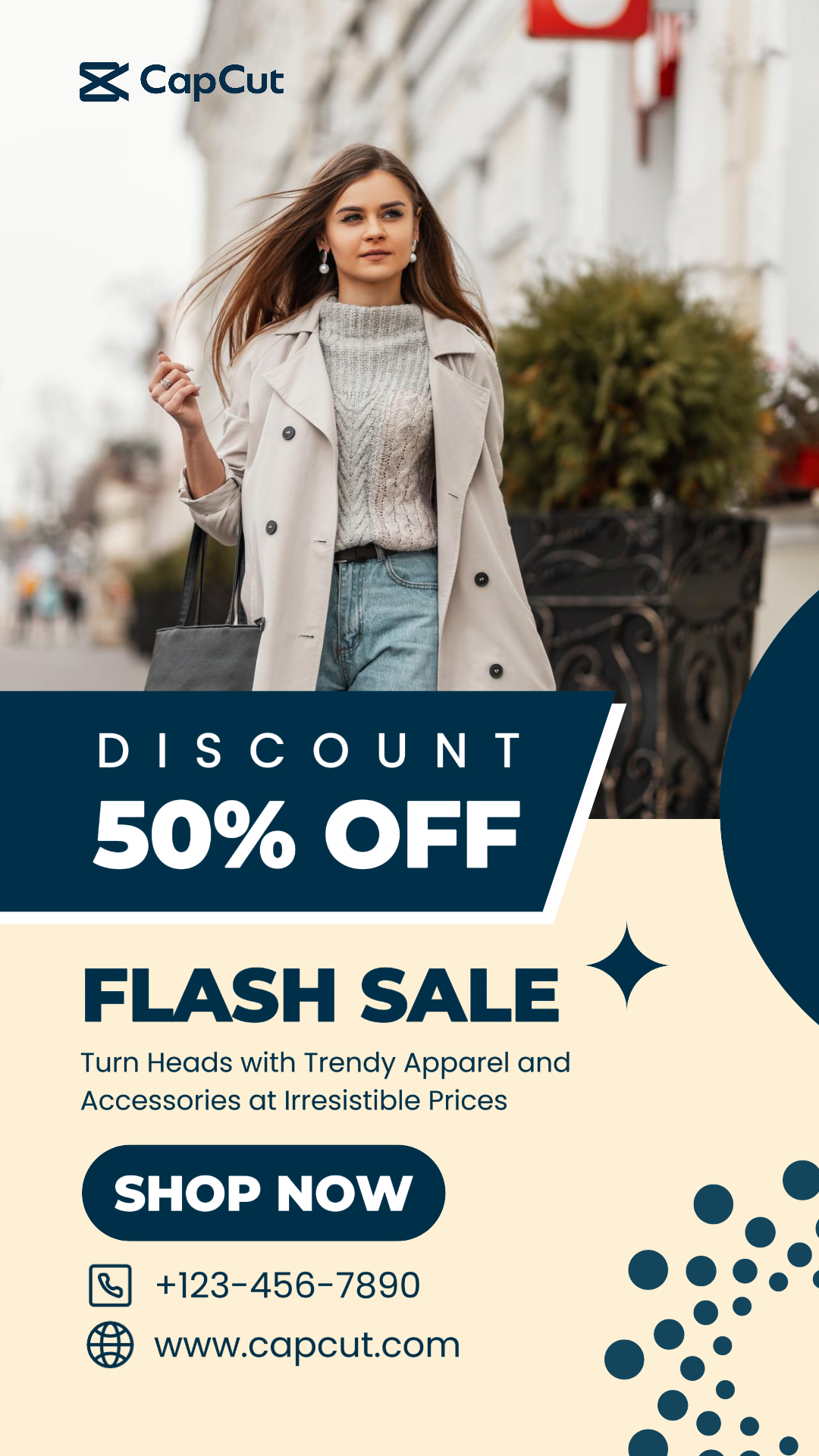 Promoção de Venda Flash de Roupas História do Instagram